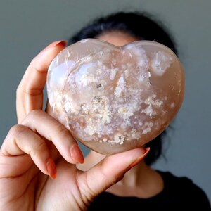 Blumen Achat Herz Romantik blüht Liebe Chalcedon Kristall