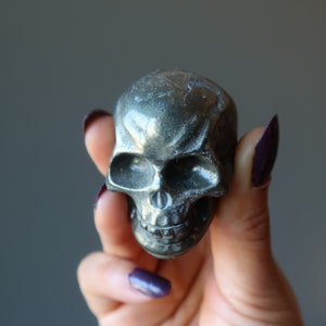 Pyrite Skull Pirate&#39;s Treasure Chest Gold Abundance Crystal