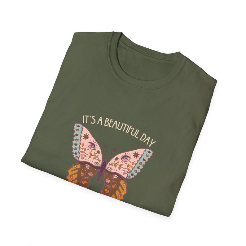 Radical Kindness Butterfly T-Shirt – Folk Art Mr. Rogers Inspired Unisex Tee image 6