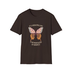 Radical Kindness Butterfly T-Shirt – Folk Art Mr. Rogers Inspired Unisex Tee image 3