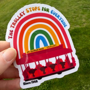 Adesivo per tram del quartiere di Mr. Rogers – Vinile retrò arcobaleno (dal 1968) immagine 6