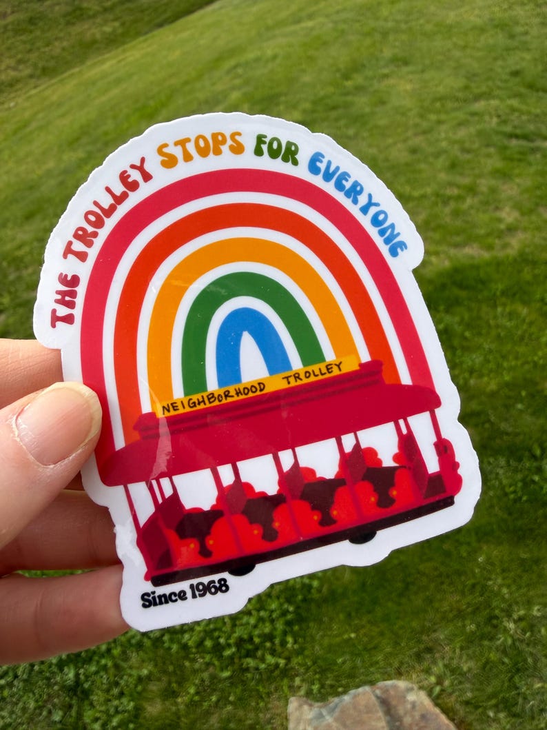 Adesivo per tram del quartiere di Mr. Rogers – Vinile retrò arcobaleno (dal 1968) immagine 6