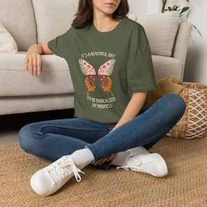 Radical Kindness Butterfly T-Shirt – Folk Art Mr. Rogers Inspired Unisex Tee image 13