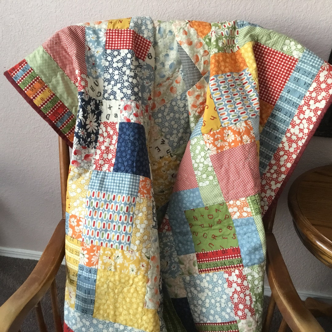 Vintage Style Quilt, Vintage Look Quilt, Lap Quilt, Throw Quilt, Sofa