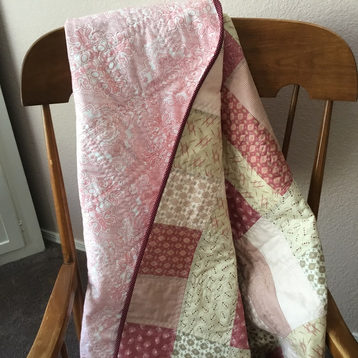 Farmhouse Style Quilt Farmhouse Style Lap Quilt Patchwork Etsy