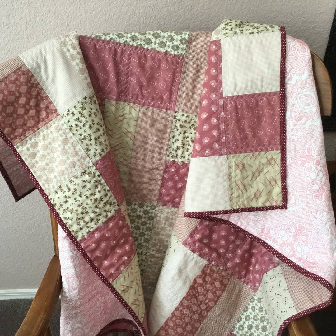 Farmhouse Style Quilt Farmhouse Style Lap Quilt Patchwork Etsy