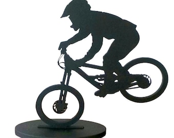 BMX Racing Bike  and Rider Silhouette Standing ornament