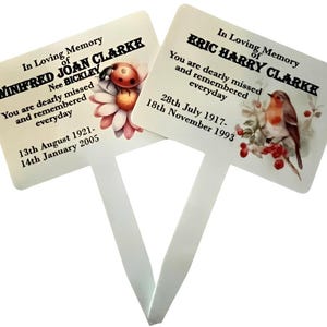Personalised In Loving Memory Memorial Unique Plaque Grave marker