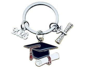 Graduation Keyring: Mortar Board, Scroll & 2026 Charms