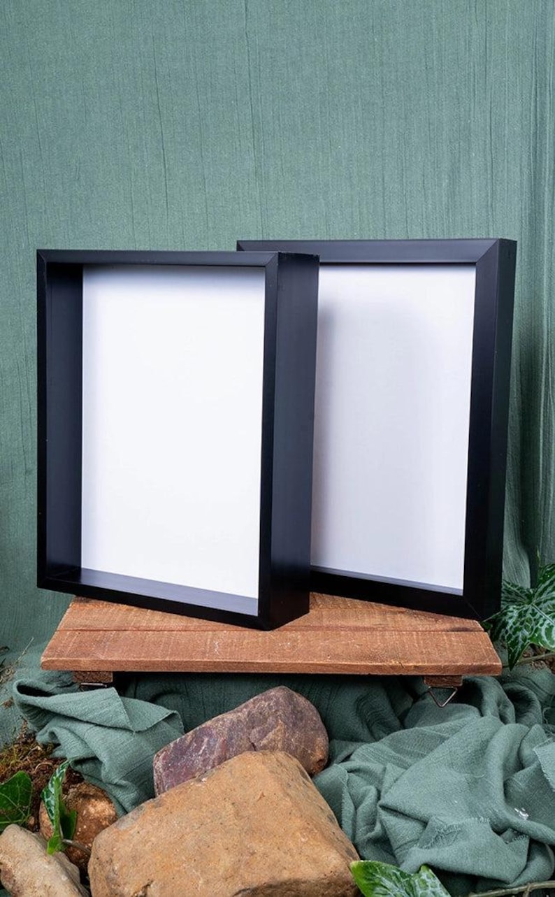 Extra Deep Black Shadow Box Frame: Display Case, Multiple Sizes - Etsy ...