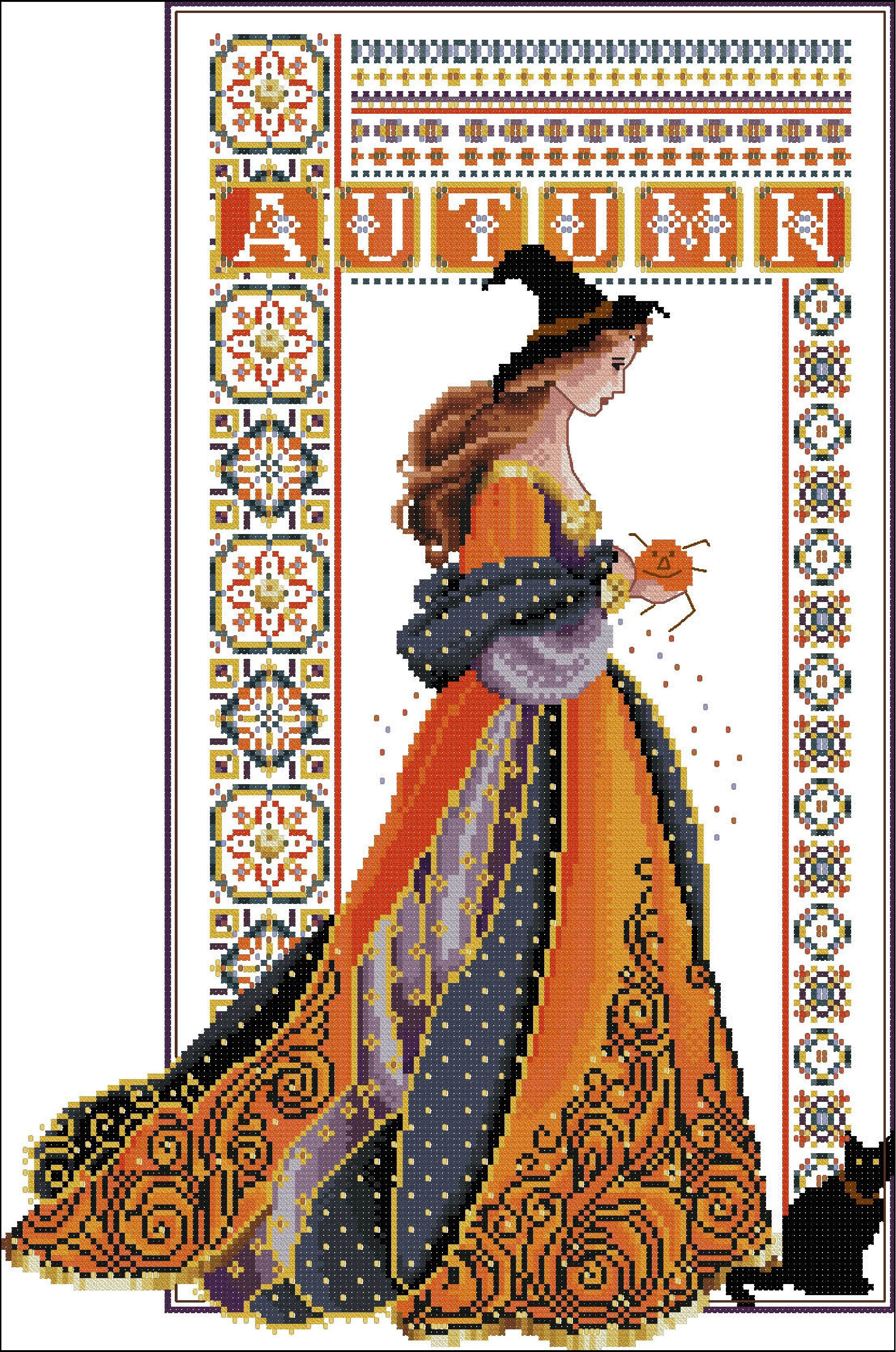 Cross Stitch Pattern Keeper Markup PDF + SAGA Celtic Lady