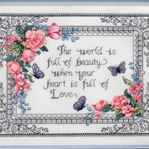 Cross Stitch Pattern Keeper Markup PDF + SAGA Heart Full of Love Seasons Flowers Butterflies Embroidery Chart Needlework Instant Download image 1