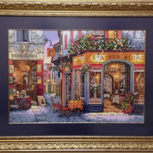 Modèle de point de croix Pattern Keeper Marked PDF + SAGA Bistro européen Bar Trattoria Ristorante Italie Boutique italienne Accueil Noël Saison des aiguilles