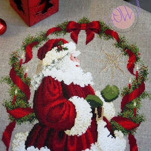 PDF + SAGA digitaal kruissteekpatroon Spirit of the Season Kant Kerstmis Noel Kerstman Kerstmis Sneeuw Vintage kruissteekpatroon