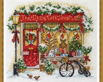 Cross Stitch Pattern Keeper Markup PDF + SAGA Little Gift Shop Christmas Noel Xmas Santa Holiday Vintage Shoppe home Toy Needle Seasons