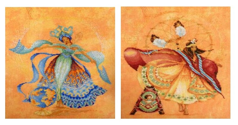 Printable PDF SAGA Digital Cross Stitch Pattern Lady Miss Queen Java ...