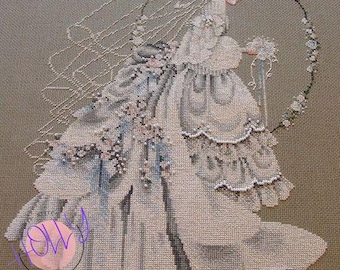 RARE Cross Stitch Pattern Keeper Markup PDF + SAGA The Bride Wedding Wife White Dress Provence Sampler Flowers Celtic Vintage Embroidery
