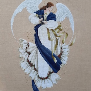 PDF + SAGA Digitaal kruissteekpatroon Engel van Hoop Kruissteekpatroon Kransvrouw Lady Noel Kerstborduurpatroon Engel borduurwerk