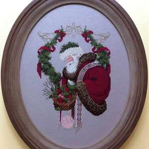 PDF + SAGA Kruissteekpatroon Keeper Markup Gift Peace Noel Kerstmis Goud Rood Seizoenen Kerst Magie Borduurpatroon Kerstman