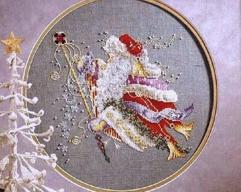 PDF + SAGA Digital Cross Stitch Pattern Santa Secret Noel Christmas Gold Red Seasons Xmas Magic Cross Stitch Embroidery Babbo Natale