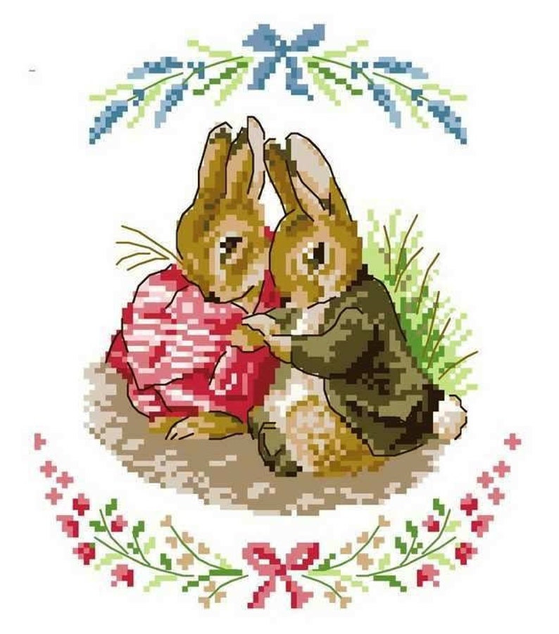 PDF SAGA Digital Cross Stitch Pattern Beatrix Potter Peter Rabbit Monde ...