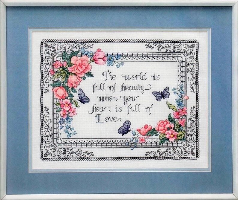 Cross Stitch Pattern Keeper Markup PDF + SAGA Heart Full of Love Seasons Flowers Butterflies Embroidery Chart Needlework Instant Download image 3