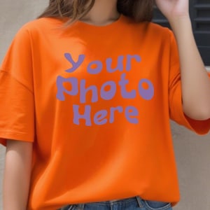 Custom Text Oversize Shirt, Customized Tee with Your Own Words, Personalized Minimalist Shirt for Team, Summer Casual T-shirt for Family