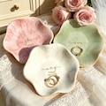 Custom Ceramic Engaged Ring Tray For Mr and Mrs Gift, Personalized Trinket Dish For Wedding Date Gifts, Customized Jewelry Dish With Name