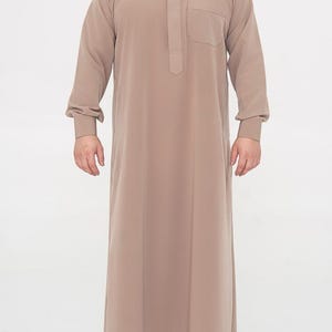 Saoedische Qamis - Moslim kamis met kraag voor heren - Elegante islamitische kleding, ideaal voor Ramadan, Eid of bruiloften - Eid-cadeauset afbeelding 10
