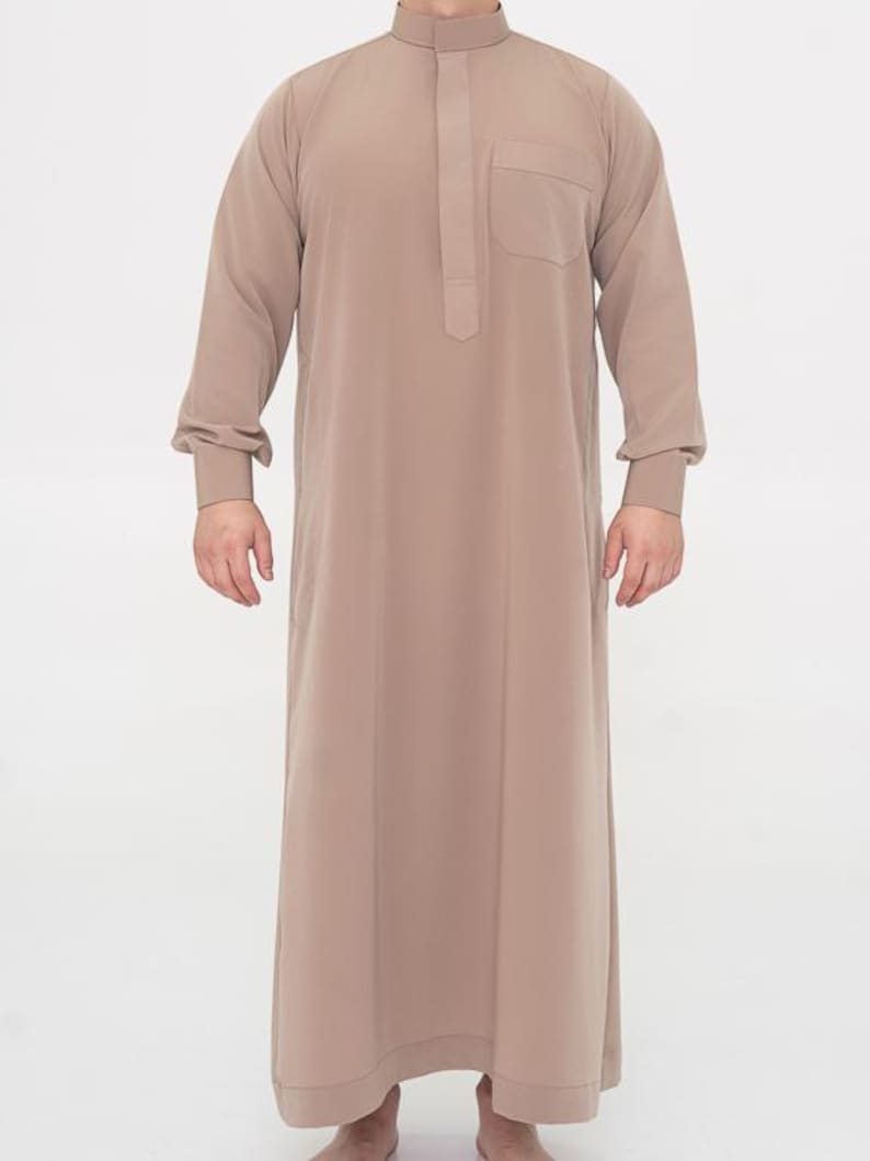 Saoedische Qamis - Moslim kamis met kraag voor heren - Elegante islamitische kleding, ideaal voor Ramadan, Eid of bruiloften - Eid-cadeauset afbeelding 10