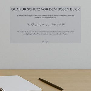Stick Dua Cards – Islamisches Geschenk für Eid & Ramadan – Dua beim Aufwachen, vor dem Schlafen, beim Verlassen des Hauses Dem bosen blick