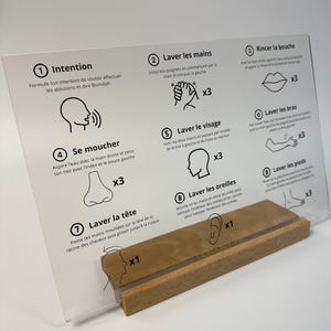 Tavolo per le abluzioni, poster didattico Wudu Ghusl in plexiglass, guida alle principali abluzioni islamiche preghiera invocazione bambino musulmano