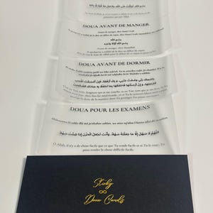 Sticky Dua Cards lot de 4 invocations au choix cadeau islamique à offrir pour l'Aïd Ramadan dua au réveil, dou'a avant de dormir