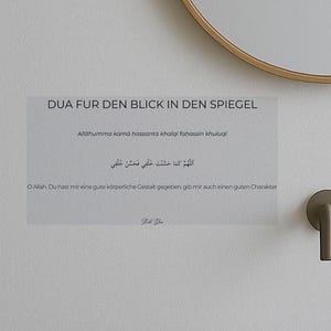 Stick Dua Cards – Islamisches Geschenk für Eid & Ramadan – Dua beim Aufwachen, vor dem Schlafen, beim Verlassen des Hauses blick in den spiegel