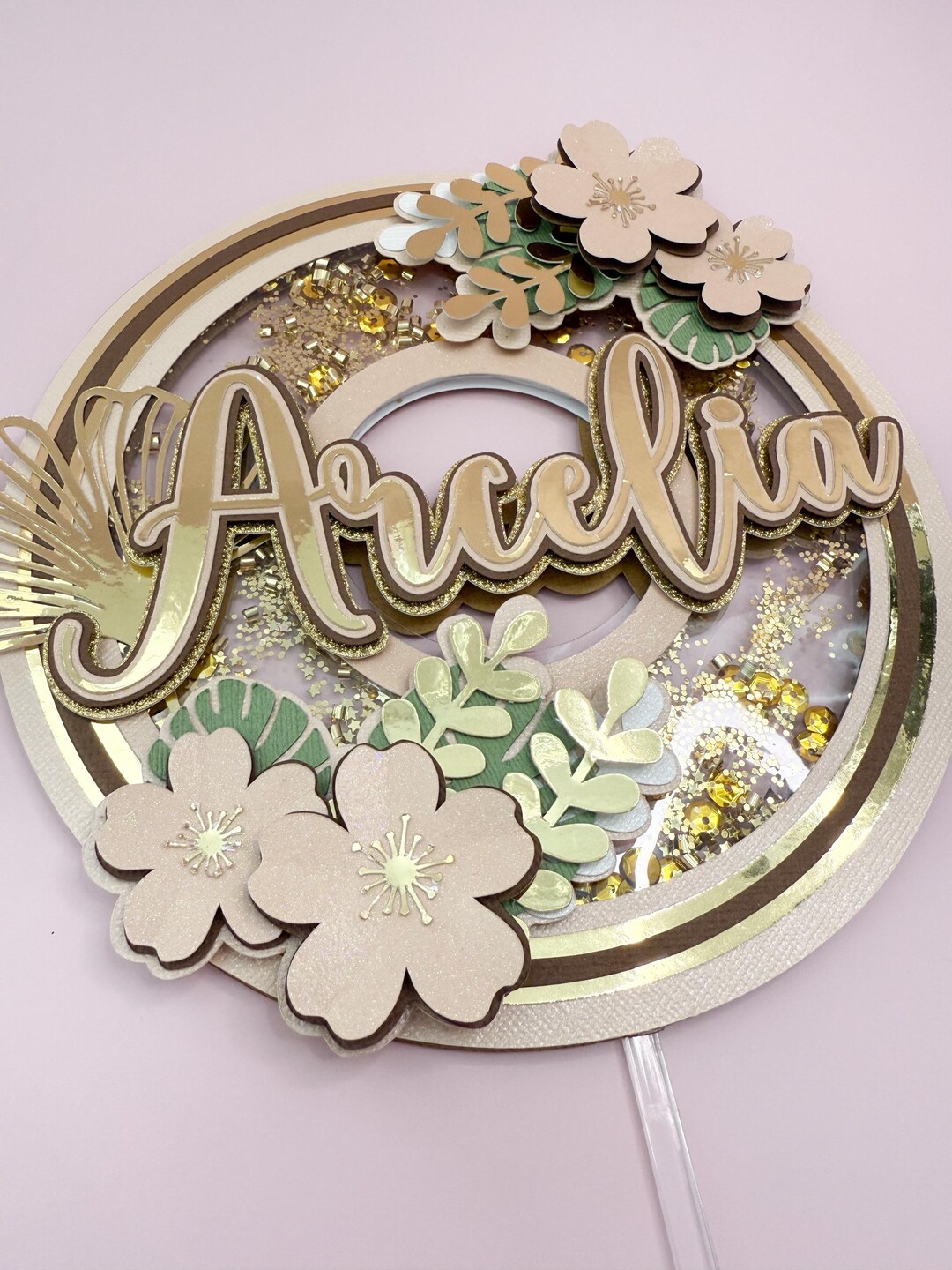 Cake Topper / Gold Cake Topper/ Decorations Gold / Fiesta Dorada / Gold ...
