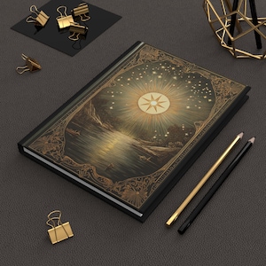 Resplandor solar: diario de tapa dura con diseño de Tarot solar
