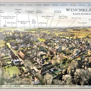 Landkarte Winchelsea East Sussex von David Purdie