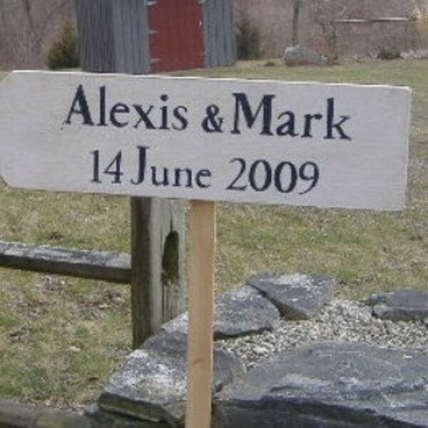 Custom Handpainted Personalized Wedding Ceremony Reception Sign