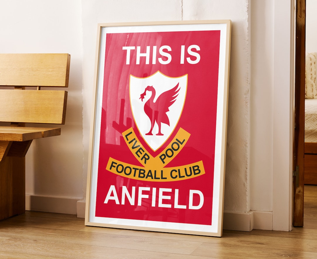 This is Anfield Sign Poster, Liverpool FC Poster, Premier League, Wall ...