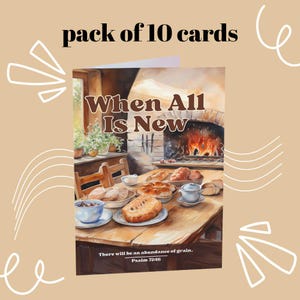 10-pack wenskaarten - When All Is New (Grain) | Sympathiekaart | Bijbeltekst | Christelijke kunst | Upski
