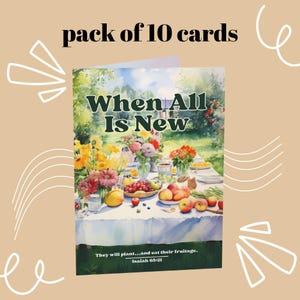10-pack wenskaarten: wanneer alles nieuw is (fruitage) | Sympathiekaart | Bijbeltekst | Christelijke kunst | Upski
