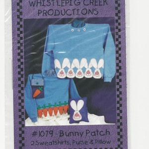 Bunny Patch 2 Sweatshirt, Purse & Pillow pattern