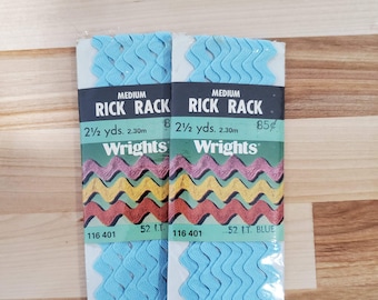 VINTAGE ~ Wright's Medium Rick Rack ~ 584 Stone Blue