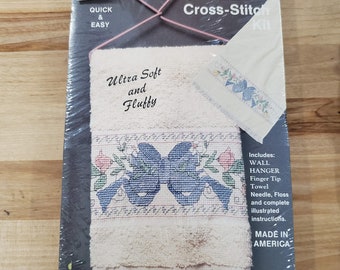 Kit de punto de cruz con toalla para las yemas de los dedos