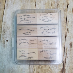 Curvy Verses Stampin Up 2004 Jeu de timbres retiré
