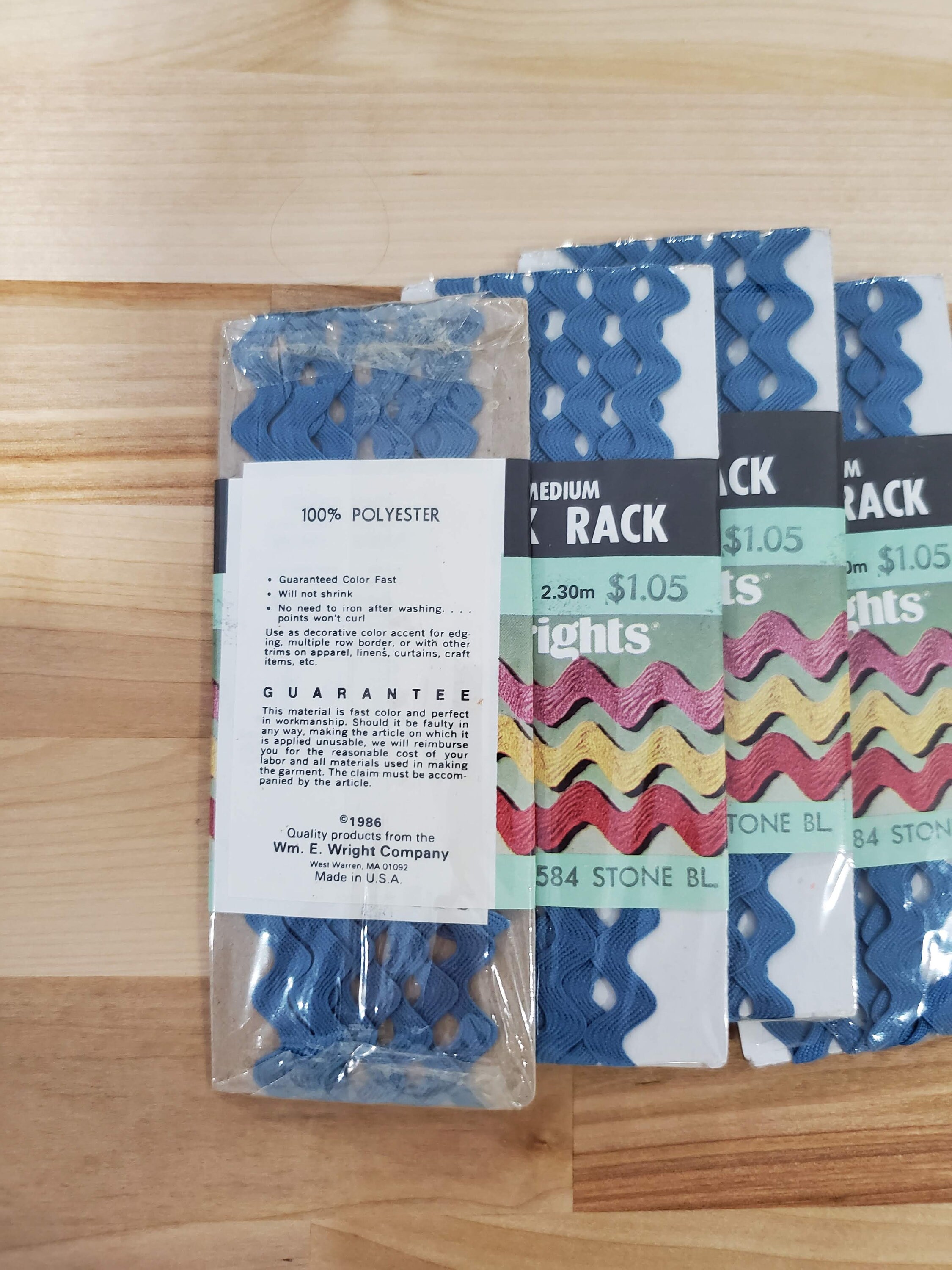 VINTAGE Wright's Medium Rick Rack 584 Stone Blue - Etsy