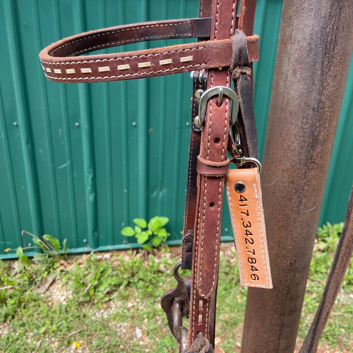 Horse ID Tags Equine identification leather nameplates for Etsy
