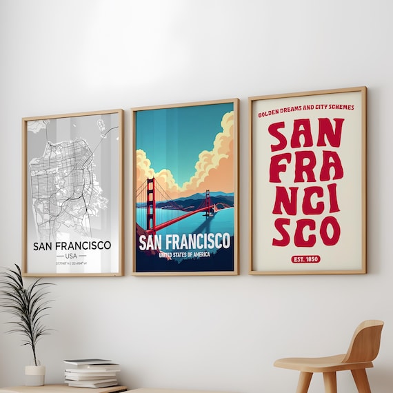 Aihrgdesign A Classic 1960s Travel Poster For San Francisco 5 Art Print by aihrgdesign – Fy