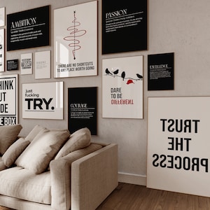50 impressions d'art avec citations motivantes : décoration murale minimaliste (téléchargement numérique) image 4
