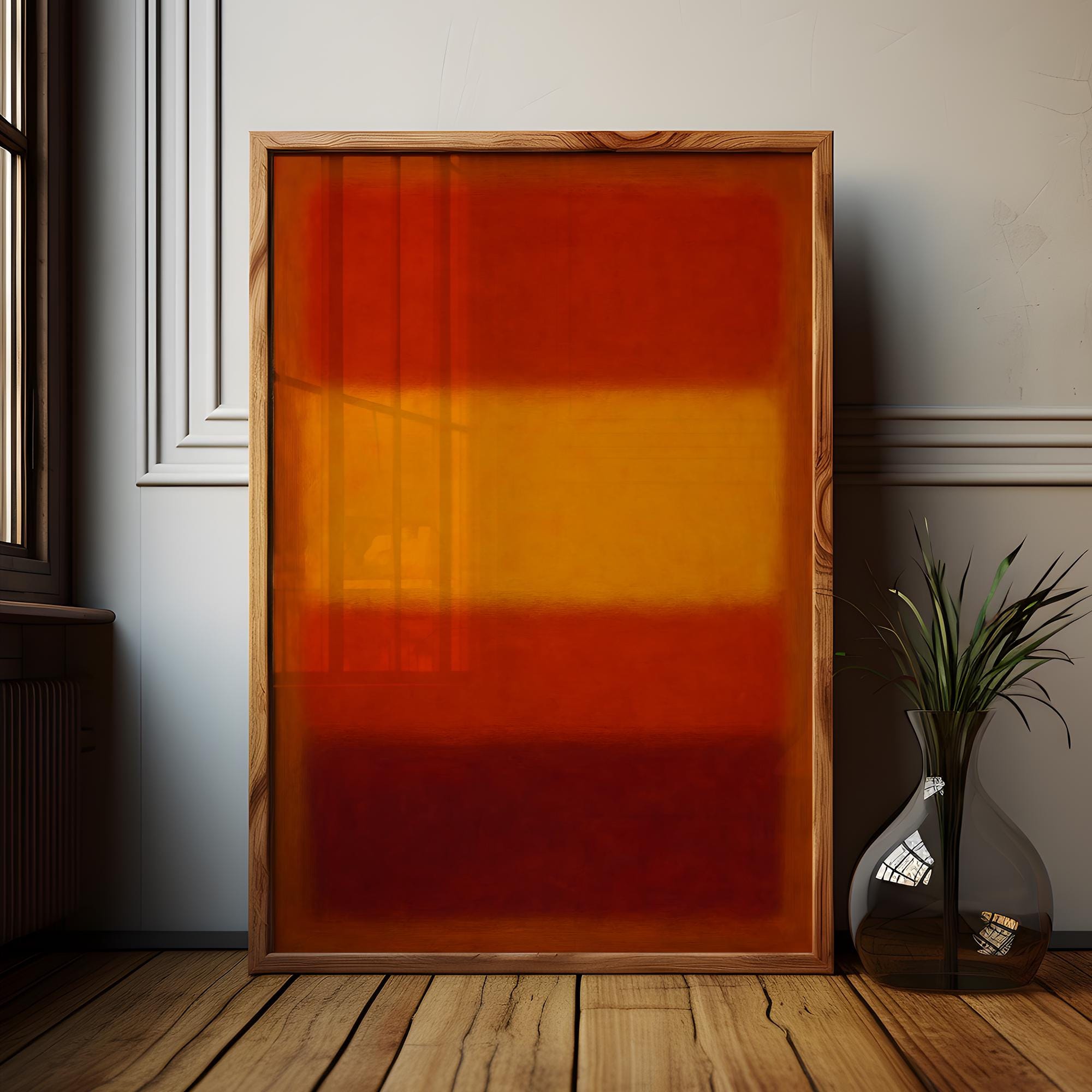 Mark Rothko Poster: Orange Yellow Red Abstract Wall Art Print | Color ...